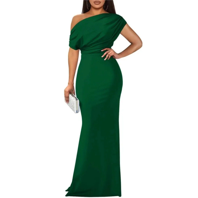 Elegant French Style Off Shoulder Bodycon Dress Summer Collection Slim Fit Chic Design Perfect for Parties and Events