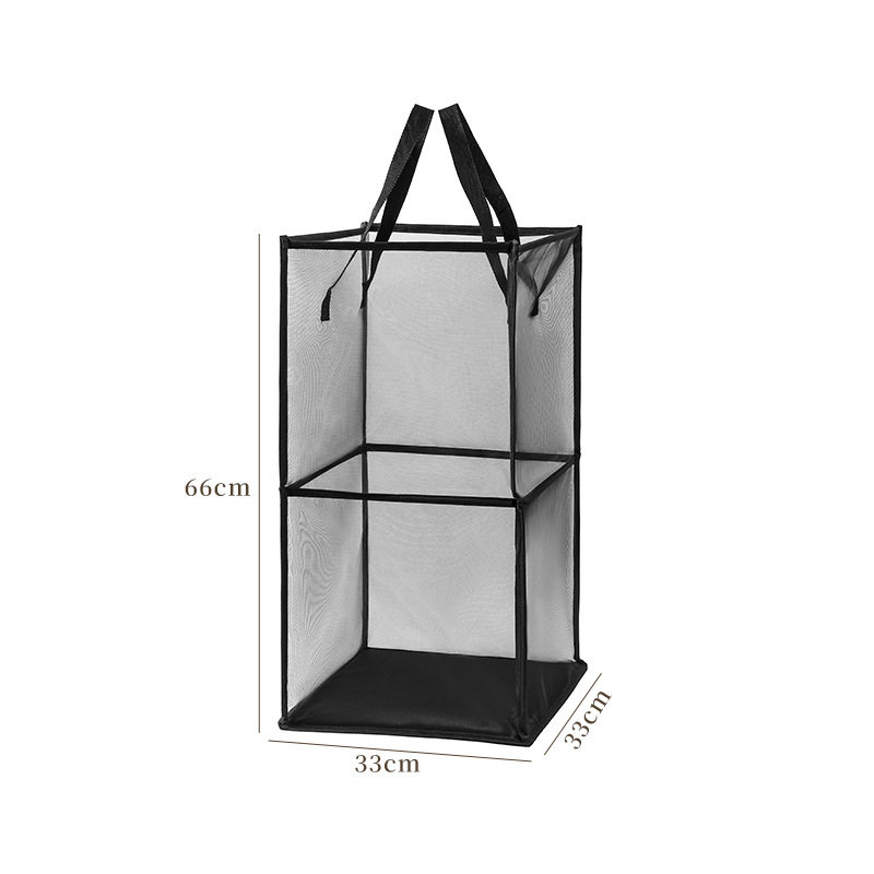 Square Mesh Laundry Basket, Foldable Household Storage Basket for Miscellaneous Items and Toys, Large Capacity Bathroom Portable Laundry Basket