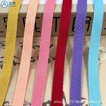 1cm Colorfulful Polyester-Cotton Herringbone Webbing Back Collar Sweatshirt Kidsren's Clothing Neckline Hemming Strips Clothing Accessories