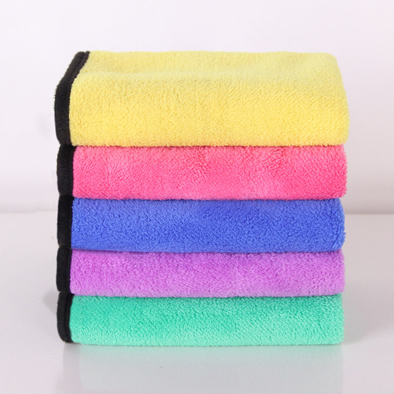 Thickened Car Wash Towel Multi-functional Car Wash Rag Double-sided Coral Fleece Rag Car Thickened Internet Celebrator Towel Gift