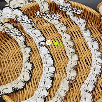 Factory direct width 2CM elastic color semicircle lace cotton lace Lolita lace clothing