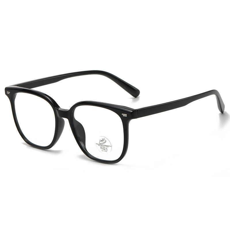 8012 New Retro Tr Large-Frame Glasses Frame Korean Fashion Anti-Blue Light Glasses Can Be Equipped with Prescription Flat Glasses
