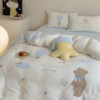 High-Density Fresh Milk Velvet Four-Piece Set Cartoon Children's Room Three-Piece Set Double-Sided Coral Velvet Warm Winter Bedding