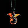 Domineering luminous flame dragon necklace men's cool luminous Dragon 2023 new fashion trendy men's pendant couple jewelry