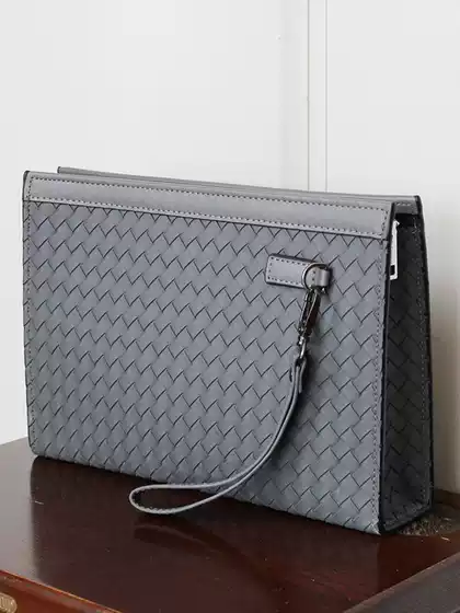 Clamp Bag Large Capacity Business Casual Clutch Bag Envelope Bag Men's 2025 Men's Clutch Bag Woven Pattern Handbag Men's