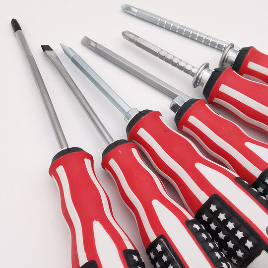 National Flag Cross One-Word Dual-Use Telescopic Screwdriver Set Household Hand Tool Screwdriver Strong Magnetic Screwdriver
