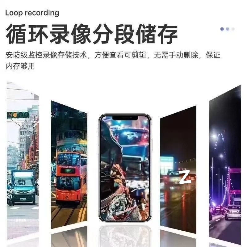 2025 New Driving Recorder Three Cameras with Same Screen 360 ° Panoramic Video Reversing Image 4K High-Definition Infrared Night Vision