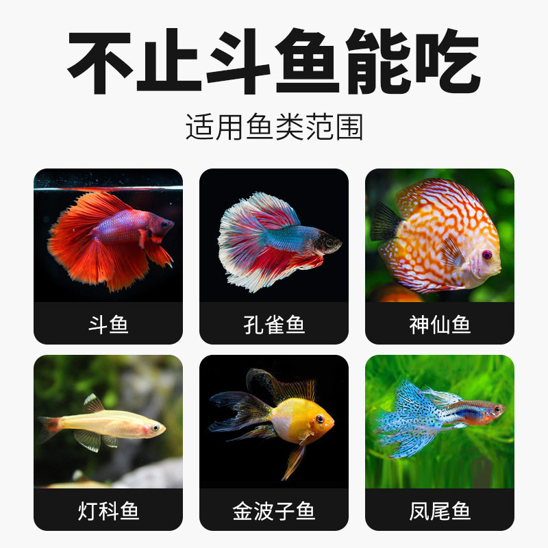 Chinese and Thai Betta Fish Feed Color-Enhancing Fish Food Small Pellets for Small Ornamental Fish, Guppies, and Cichlids