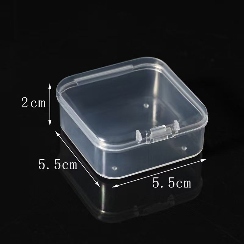 Rectangular Transparent Plastic Box Bean Storage Box Pp Flip Box Hardware Plastic Parts Packaging Empty Box Small Box