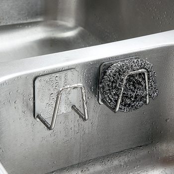 Dishwashing sponge draining rack kitchen sink sink dish cloth steel ball rag storage rack suction cup storage rack