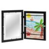 Cross-border New Children's Picture Frame Hot Wooden Oil Painting Storage Box Kids Art Frames Flip Magnetic Photo Frame