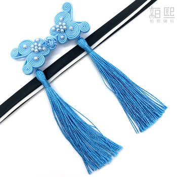 Baixi Mother's Day Ribbon Beading Butterfly Tassel Button Children's Clothes Button Accessories Cheongsam Disc Button Wholesale