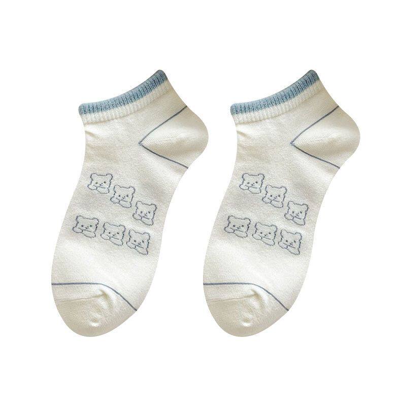 吸汗袜子女短袜防滑百搭春夏学生袜子可爱日系卡通浅口短筒袜子