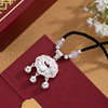Longevity Lock, Peace Lock, Hand-Woven Rope Necklace, Blessing Bell, Clavicle Chain, Adjustable Chinese Style