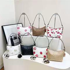 Cross-Border Printed Bags for Women 2025 New High-End Textured Underarm Crossbody Bag Versatile Shoulder Bag European and American Retro