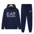 Navy blue + white label
