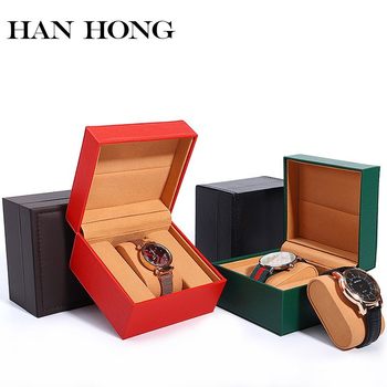 Green Flip Watch Box High PU Leather Watch Storage Box Packaging Box Watch Box Watch Gift Box Watch Box Wholesale