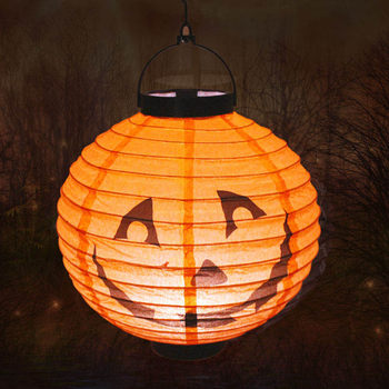 Halloween Pumpkin Paper Lantern Ghost Festival Haunted House Venue Layout Props Lantern Hanging Luminous Lantern Pendant