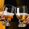 Crystal Glass Gold Foil Beer Cup Accessible Luxury High-end Wheat Cup Draft Beer Home Popular Creative Craft Set Large Capacity