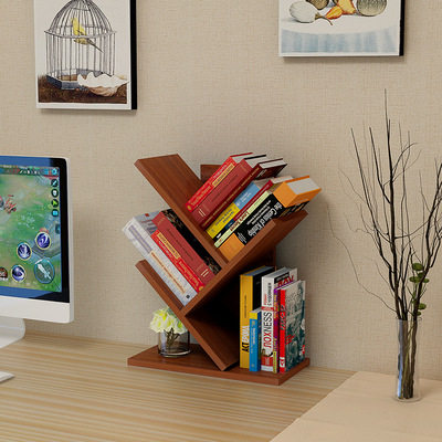 创意彩色储物架 桌面树形书架简易置物架 学生桌上收纳架厂家批发