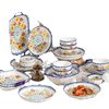 Japanese Creative Bohemian Ceramic Bowl Set Wholesale Underglaze Color Ceramic Bowl Plate Dish Set Tableware
