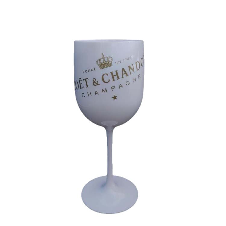 Factory Direct Sales In-Stock White Pp Plastic Wine Glasses Pink Stemware Wine Glasses Souvenir Cups