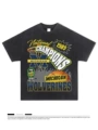 Washed black short sleeves