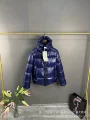 Red label, glossy finish, navy blue