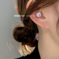 48163# zircon magnetic ear studs-7mm (single)