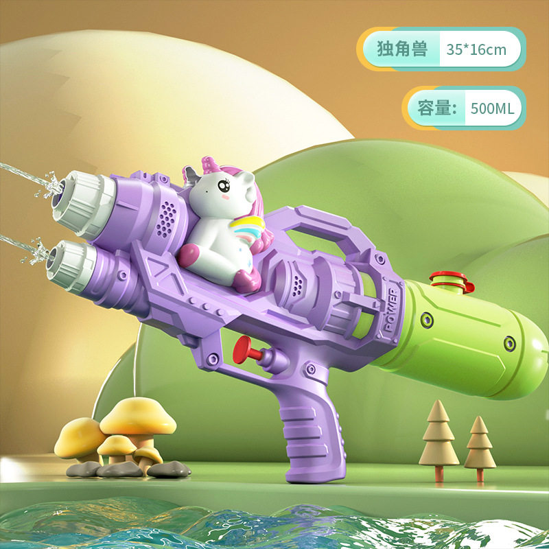 儿童玩具水枪大号双喷头恐龙鸭子戏水枪泼水节大人沙滩玩具摆地摊