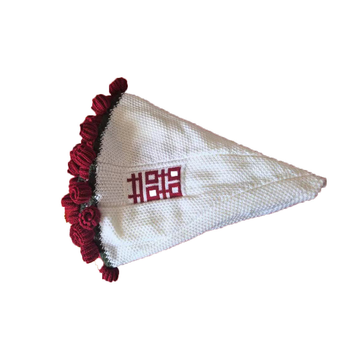 Ins Style Rose Knitted Thread Blanket, Hand-Knitted Bouquet Blanket, Gift for Best Friend, Wool Bedside Blanket Wholesale