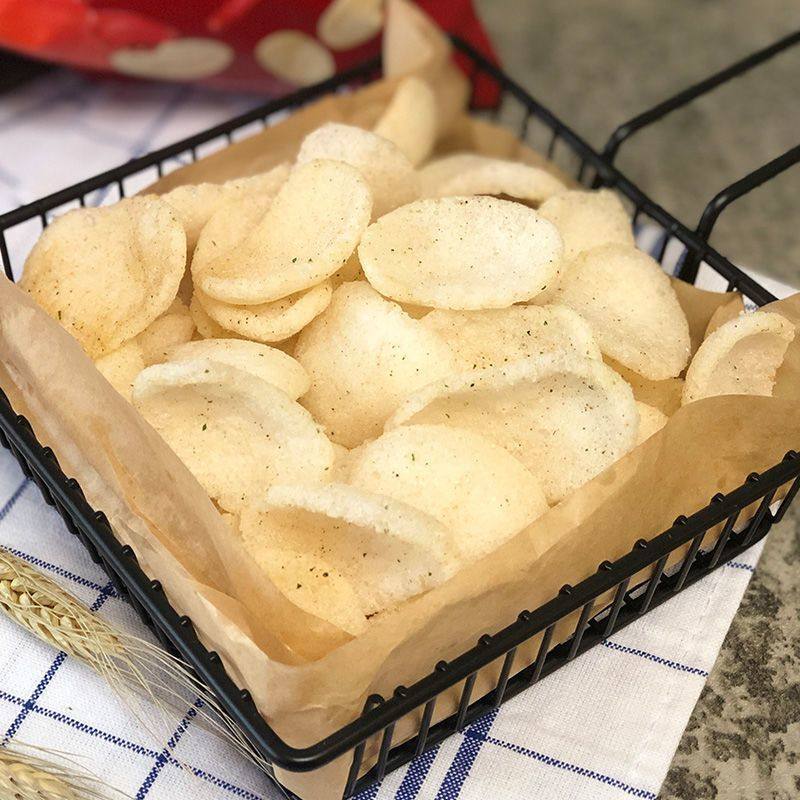 Korean Qulai Fu Garlic Flavor Crab Flavor Shrimp Chips 82G/Bag Internet-Famous Potato Chips Office Leisure Puff Snack