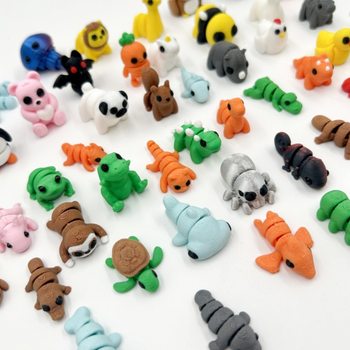 Simulation 3D Printed Animal Toys, Kidsren's Ornaments, Cartoon Animals, Christmas Ornaments, Various Cute Halloween Ornaments