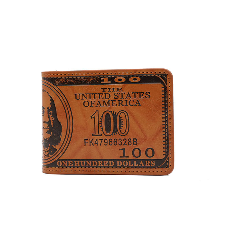Factory Direct Sales Amazon Us Money Bag $100 Popular Coin Purse European and American Men's Pu Retro Wallet