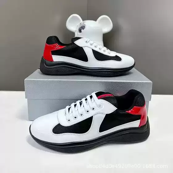 P Brand Genuine Leather Couple Shoes 2026 New Model Breathable Shoes with Mesh and Patent Leather Combination, Wear-Resistant Casual Men's Shoes