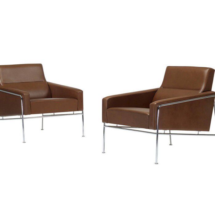 Arne Jacobsen 3300北欧风格单人沙发客厅i沙发椅皮质休闲椅