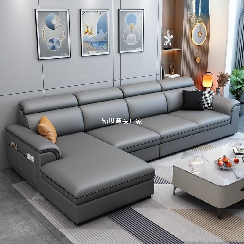 欧式客厅布艺沙发小户型简约现代免洗科技猫抓布整装组合家具