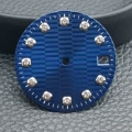 Water ripple blue surface silver diamond without mark