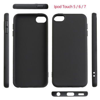 Suitable for Apple Ipod Touch 5/6/7 Transparent Frosted Black Simple Material Tpu Soft Shell Mobile Phone Case