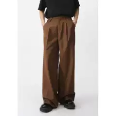 Mtlclothes Men's Clothing | Classic Casual Trousers, Loose Straight-Leg Korean Style, Retro Simple Style, Commuter Trend