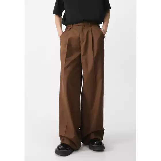 Mtlclothes Men's Clothing | Classic Casual Trousers, Loose Straight-Leg Korean Style, Retro Simple Style, Commuter Trend