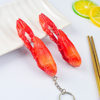 Crayfish Keychain Pendant Simulation Food Model Stereo Spicy Crayfish Props Ornaments Promotional Gifts