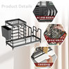 Factory Customized Carbon Steel Chopstick Barrel Pot Lid Drain Rack Integrated Knife Holder Home Kitchen Countertop Knife Storage Cage