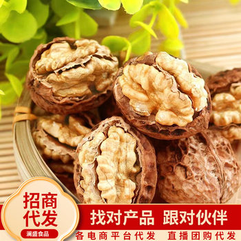 Yunnan paper skin ugly walnut wholesale 500g bagged hemp walnut hand-peeled new nut thin skin raw walnut