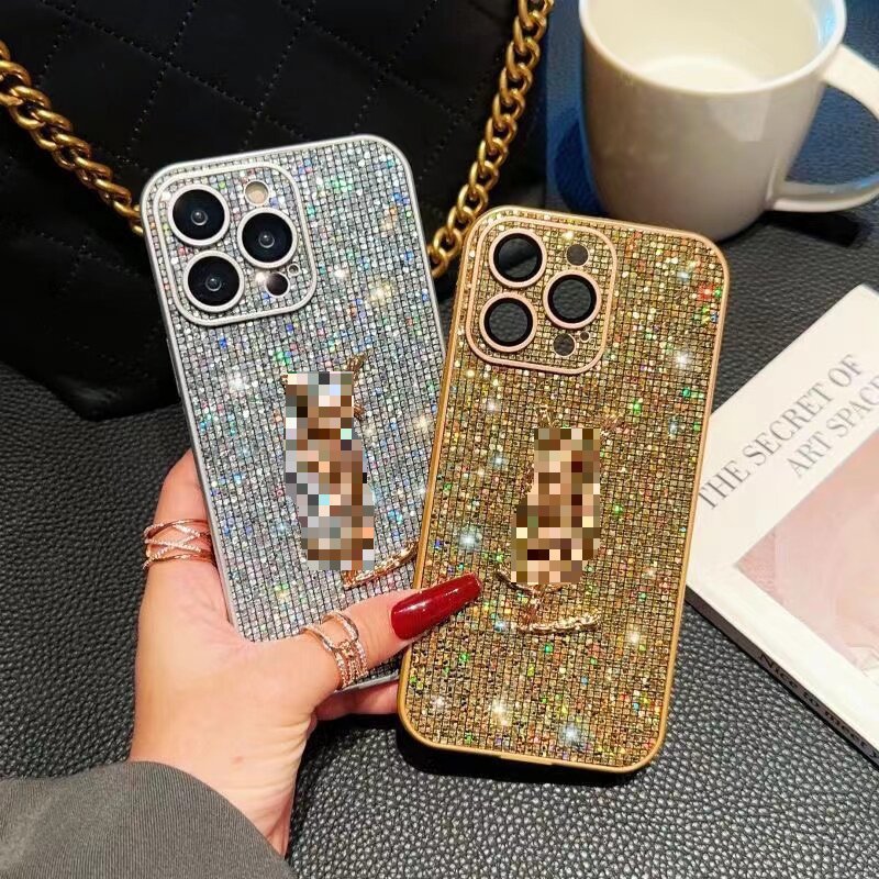 Flash diamond for Apple 15 mobile phone case 14ProMax fashion brand 12 luxury 13 anti-fall 15Promax Europe and the United States