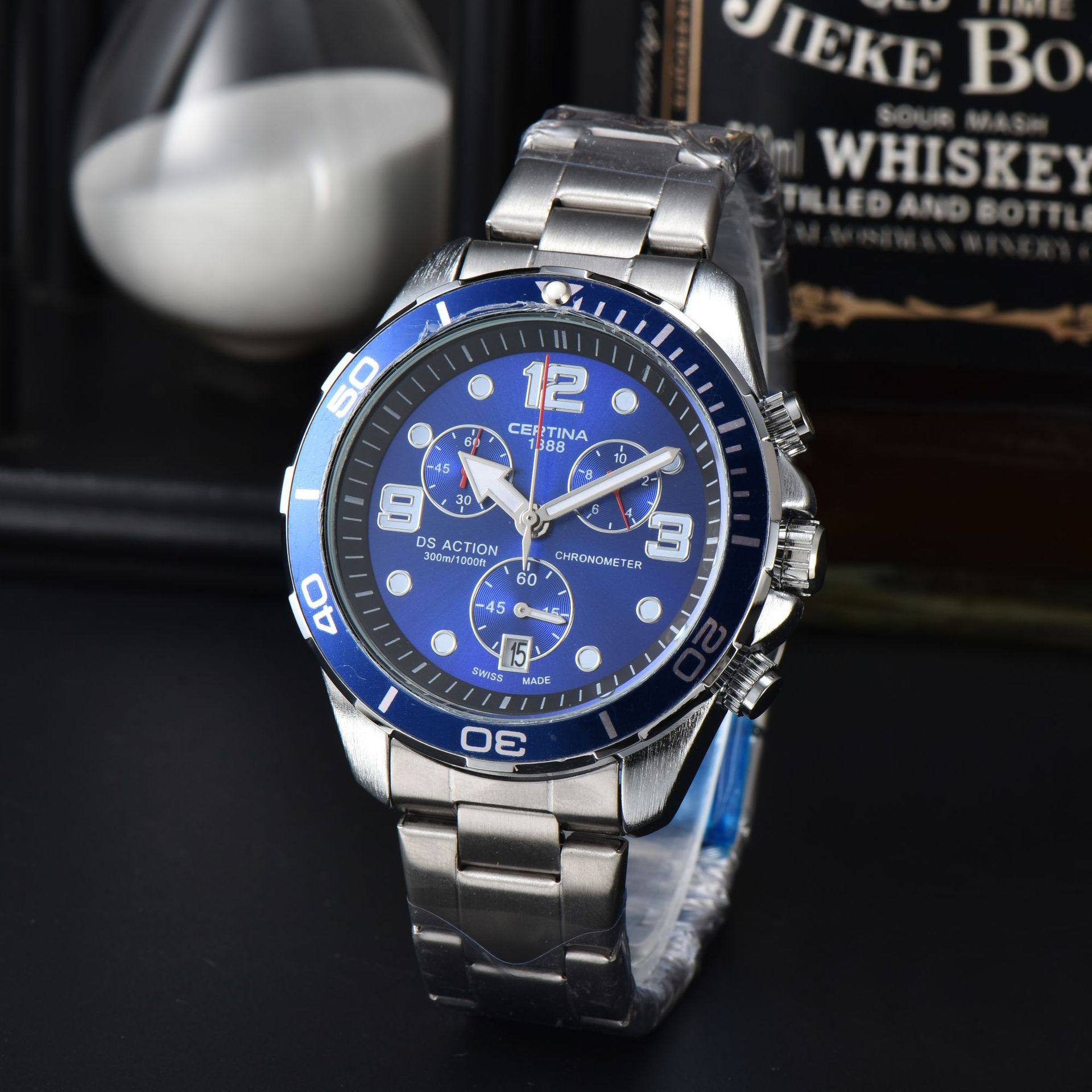 Foreign Trade Goods Business Men's Citina Watch 6-pin Quartz Watch Multifunctional DS Dial Watch Cross-border Men