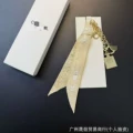 Apricot silk scarf button [high-end version]