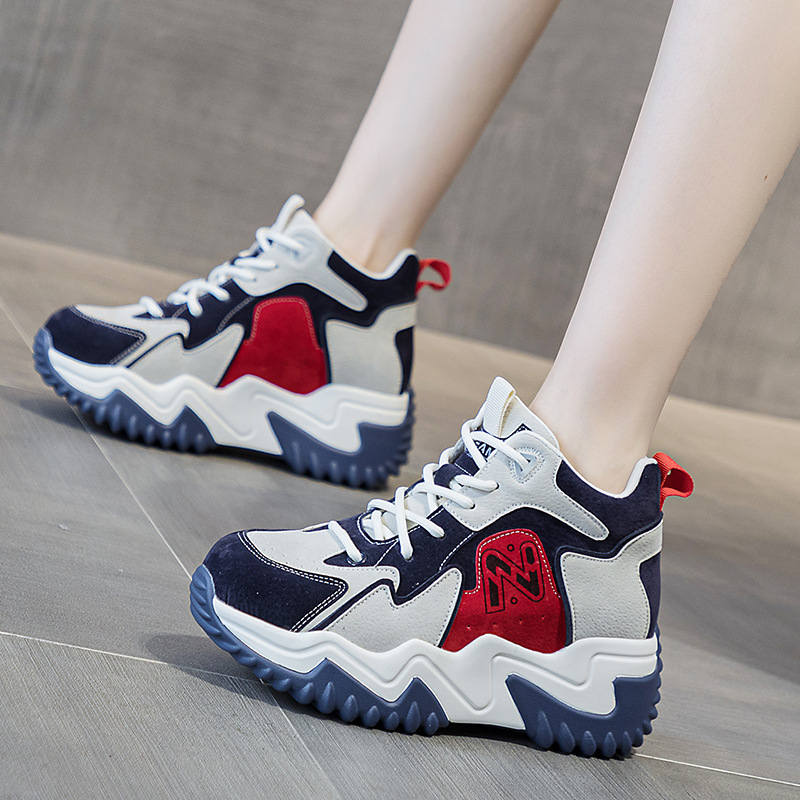 Giày Thể Thao Tăng Chiều Cao Nữ Tăng Chiều Cao Đế Cao Hàng Mùa Xuân Thu Đông Phong Cách Hàn Quốc