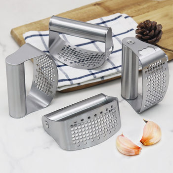 in stock Ring Open-Bottle Garlic Masher for Kitchen Manual Stainless Steel Garlic Press 430 Garlic Grinder Garlic Mold