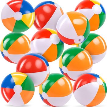 Cross-border in stock ultra-transparent PVC sequin ball beach ball outdoor inflatable ball water toys photo props wholesale